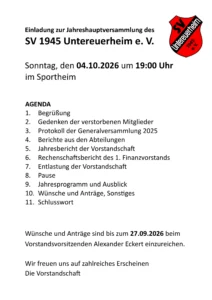 Einladung JHV 2026